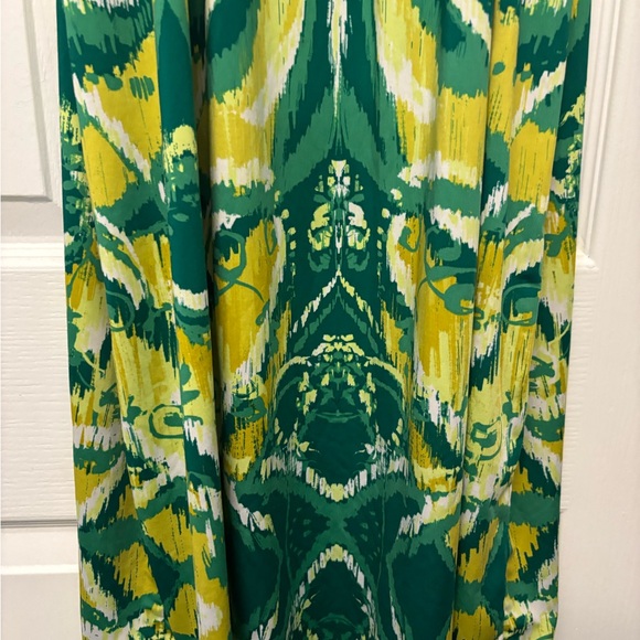 INC International Concepts Vibrant Green and Yellow Dress - Picture 4 of 6